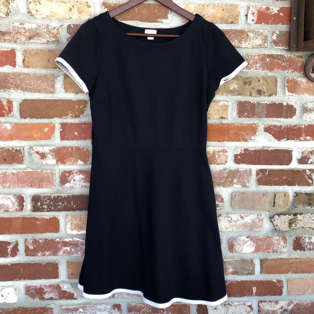 J. Crew Navy & White A-Line Dress